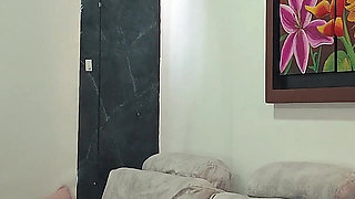 Horny MILF Latina Roommate Gives Pussy in Gym Outfit, Asks for Anal and Ends with Cum on Ass