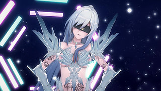 Mmd Mirror Flow Collapse Iron up&down Striptease Dress-up Nipple Clip Bunny Girl Black Silk Fishnet Costume Erotic Sweater Tig