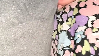 Big-assed Woman Touches a Stranger's Erect Penis. Flash Dick!!
