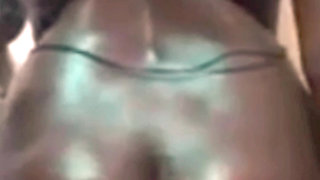 Desi Tamil Wife Renu Oiled Big Black Ass Massage by Landlord & Red Bikini Tease! Indianhotwifex