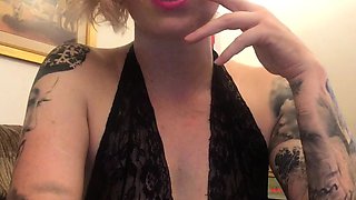 Perfect blond making solo masturbation