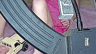 College Girl Gets Her Pussy Fucked with Rc Car