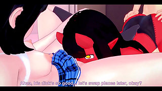 Meru the Succubus & Mavis Dracula in the Lockers Room