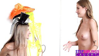 Gina Gerson and Tiffany Tatum's female orgasm sex by Step Siblings Caught
