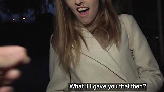 Public Agent featuring Alba Lala and Lala's deep throat porn