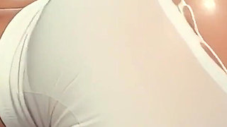 Creamy Pussy Fuck! Gym Sex! Ripped Leggings Fuck Riding Cowgirl