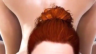 Horny Redhead Office Slut Takes Hard Anal and Swallows Cum From Her Ass