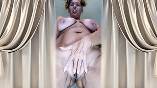 Hot Mature Lukerya Is Bored and Eagerly Masturbates on the Washing Machine