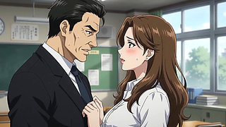 Principal seduce teacher and fuck her in the office Hentai