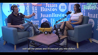 Oiled Latina with Beautiful Tits Kataleya Ross Hops up the Vibrator Machine Until She Cums! Juan Bustos Podcast