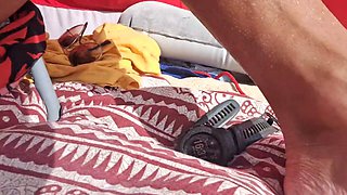 Hotsportfitboys Horny Exhibitionist Beach Cock Flash: Rough Stroke Sparks Massive Hard Boner