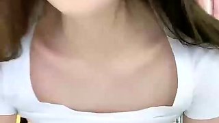 Tamara amateur brunette teen fingering pussy outdoor