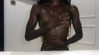 Smooth Oiled Ebony Perky small tits Massage Slow Sensual POV  Dance
