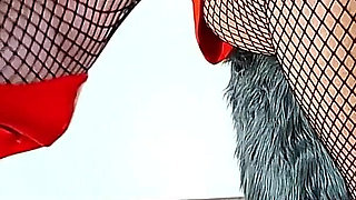 Mis a Displays Her Sexy Legs in an Panty Hose Show 2