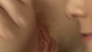 Yellow Bikini Seduction - Long Haired Brunette Eats a Redhead Out on the Couch
