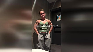 18yo Cheerleader's First Bukkake: 50 Guy Cum Shower!