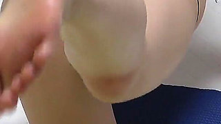 Chubby Big Tits Japanese Girl's Nipple Spill Out and Micro Thong Bikini Wedgie Seduce Exercise Training Room