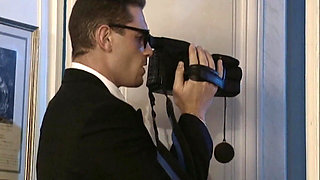 Yummy Milk Enema Into Leather Freaks Mouth!