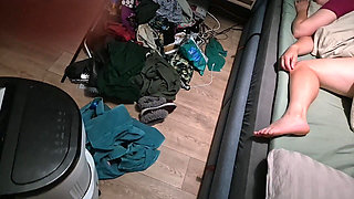 MILF Doggy Cumming and Woken Cum Surprise