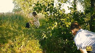 Old4k. summer weather motivates girl to have outdoor porn