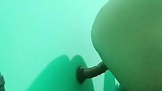 Sexy Filipina MILF Wall Riding a Dildo