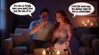 A Forbidden New Year Passion Ignites Between Close Friends in the Moonlit Backyard (AI generated)