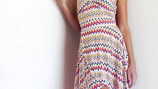 Seductive Strip off, Squirting Standing