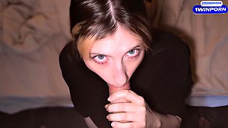Horny Lesbian Stepsis Blows Cock and Takes Anal