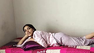Hot Stepsister Shares My Bed - Full Hindi Sex Vlog with Anal & Tight Pussy