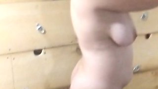 Amateur striptease and Solo masturbation