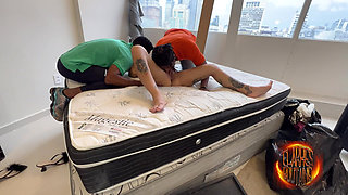 Banging Angry Slut Real Estate Agent on a Dirty Mattress