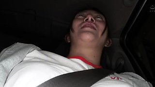 Horny amateur masked Asian teen toying on webcam show