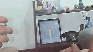 Father in Law's Gigantic Dick Hangs Out Under His Sarom for Step Daughter