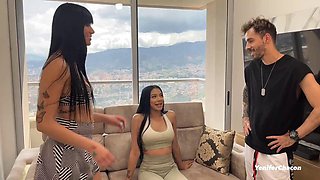 Two Hot Venezuelan Girls Fuck Their Personal Trainer