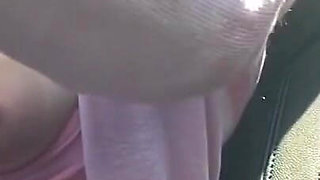 I Show My Tits in the Car