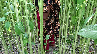 I fucked her while she was in the jute field and had a lot of fun, then I ejaculated in her vagina.