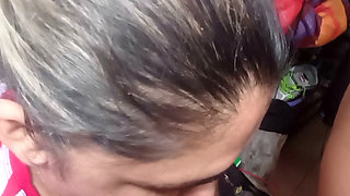 My Mexican mother-in-law sucks my cock hidden from my wife