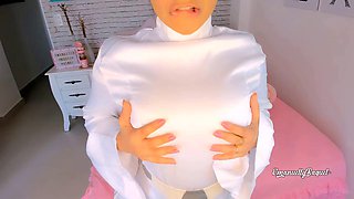 Princess Leia Cosplay JOI: Jerk Off Instructions, Cum in Mouth with Emanuelly Raquel