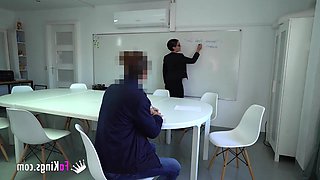how to date a milf teacher! amateur spanish milf seduces her student