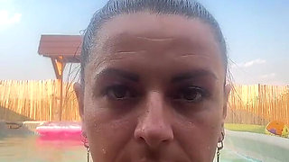 Thong Bikini Pool Tease - Wet Dance & Playful Vibes