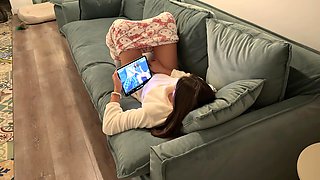 Caught Step Sister Masturbating and Joined Into Fuck Her and