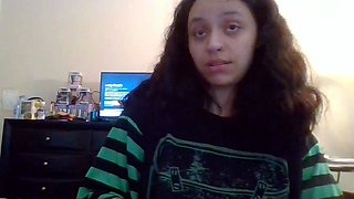 Emo teen Becka solo webcam masturbation