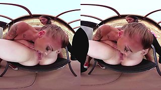 Table tennis trio: Blowjob, Cowgirl  Teen VR Porn