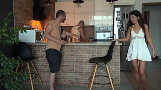 Hot Indian Teen Cheating Wife Fucks Multiple Men in Front of Cuckold Husband - Amateur Blowjob & Cum Swallow Compilation