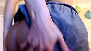 Glamour babe with big boobs masturbates in lingerie