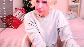 Busty amateur blonde solo