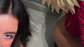 After the Club, Two Sluts Find a Guy for Sex, but They Are Caught...
