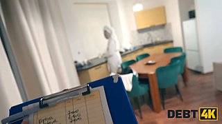 Debt4k. real russian escort was punished in anal and cunt after blowing in her room and having a debt