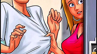 Roxxy got excited by her boyfriend inside their locker. (Summer Saga)