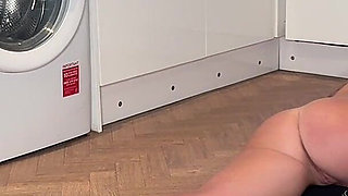 Nude Kitchen Yoga with View of My Perfect Ass